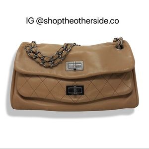 Chanel Double Reissue Mademoiselle  Flap Beige SHW